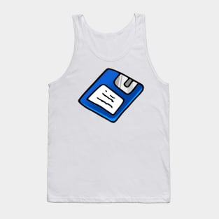 Floppy Disk Doodle Art Tank Top